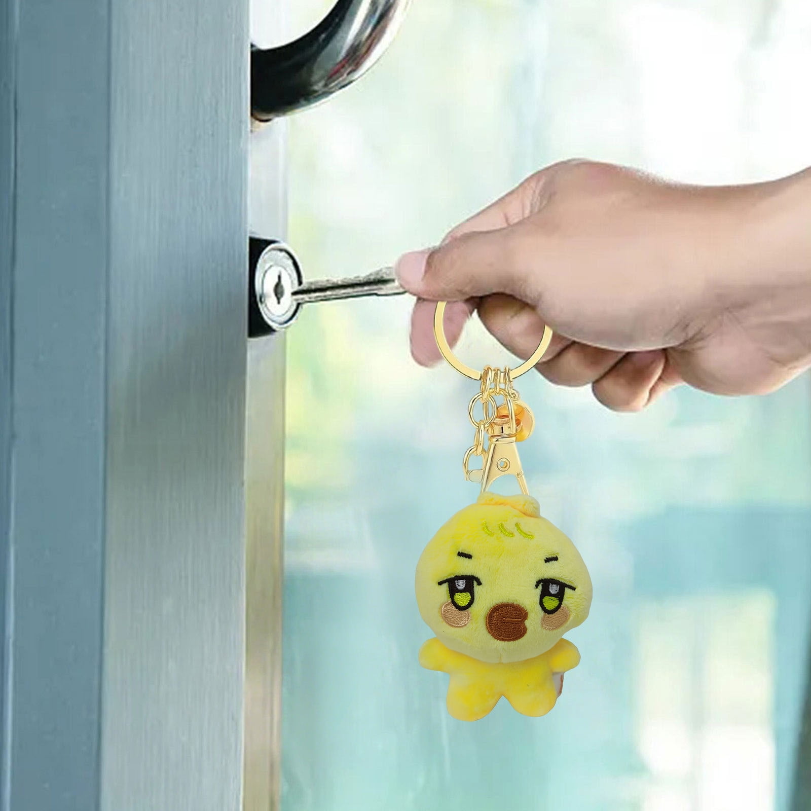 Kpop ATEEZ X ANITEEZ Plush Keyring Plush Doll SANdeoki Cartoon