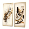 thumbnail image 3 of Designart "Movement in Brown and Black I" Abstract Minimalism Framed Wall Art Set Of 2 - Brown Abstract Frame Gallery Set For Office Decor, 3 of 6
