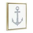thumbnail image 4 of Stupell Industries Minimal Nautical Anchor Coastal Painting Gold Floater Framed Canvas Art Print Wall Art, 25 x 31, 4 of 10