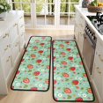thumbnail image 4 of Kitchen Rugs Sets Of 2,Strawberry Plants Fruit Flower Leaf Green Pattern Anti Fatigue Kitchen Mat Rugs Non Slip Washable,Decorative Kitchen Floor Mats for Kitchen,Sink,Laundry,17"x47"+17"x47", 4 of 5