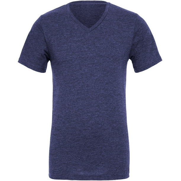 Canvas - Camiseta básice con cuello de pico de manga corta para hombre (Azul real)