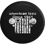 American Icon Since 1941 Jeep Grill Freedom Flag Spare Tire Cover Jeep RV