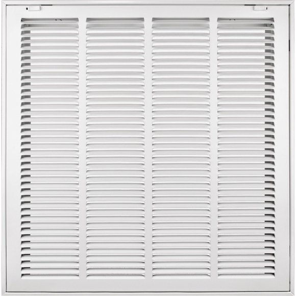Accord ABRFWH2020 Grille de Filtre de Retour avec Aileron de 1/2 Pouce, 20 Pouces x 20 Pouces (Mesures d'Ouverture de Conduit), Blanc
