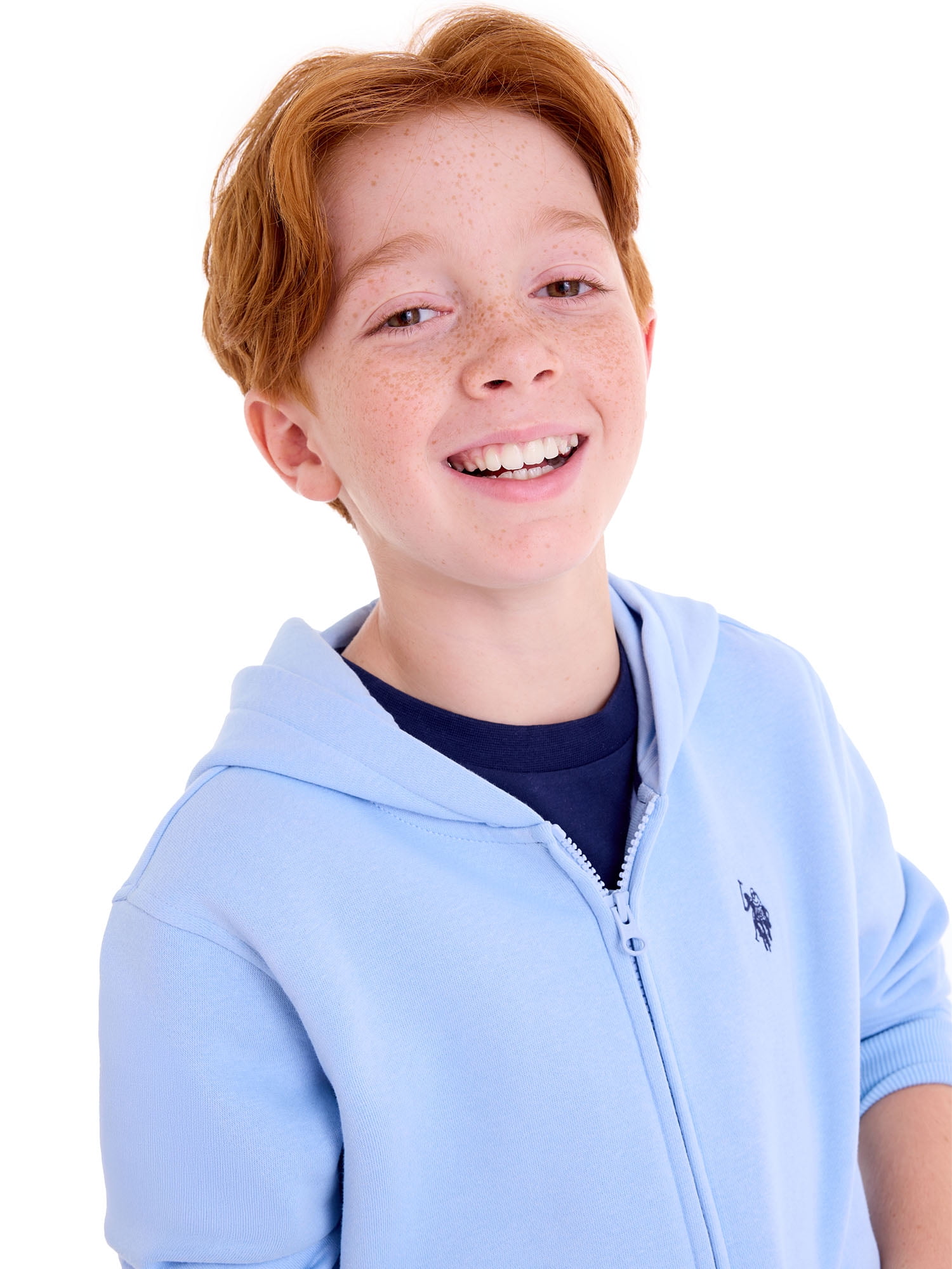 U.S. Polo Assn. Boys Fleece Zip-Up Hoodie, Sizes 4-18