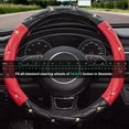thumbnail image 4 of Diamond Leather Bling Steering Wheel Cover, Fit 15 inch -Black+Red Universal Car Steering Wheel Protector with Crystal Rhinestones Anti-Slip Soft Inte, 4 of 5