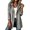 Gray, variant on Womens Corduroy Shacket, Notch Lapel Button Down Jacket with Pockets, Loose Fit Mid-Length Long Sleeve Top, Fall Winter Vintage Layering Outerwear for Women