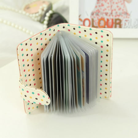 Women Candy Color Top Leather Bank Credit Cards Large Capacity Card Wallet (Citi Bank Best Credit Card)