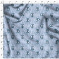 thumbnail image 4 of Soimoi Blue Poly Georgette Fabric Cedar Tree & Eiffel Tower Architectural Decor Fabric Printed Yard 42 Inch Wide, 4 of 5