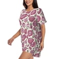 thumbnail image 2 of Lsque Rose Flowers Women's Short-Sleeved Pajama Set - 2 Piece Soft and Lightweight Sleepwear Set-Small, 2 of 9