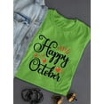 thumbnail image 3 of Happy October. Strawberries T-Shirt Women -Image by Shutterstock, Female XX-Large, 3 of 4