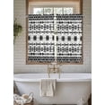 thumbnail image 4 of Black White Boho Bathroom Window Curtain, Vintage Abstract Art Ethnic Tribe Light Filtering Coffee Kitchen Curtains, Bedroom Living Room Curtains 2 Panel 84"x45", 4 of 6