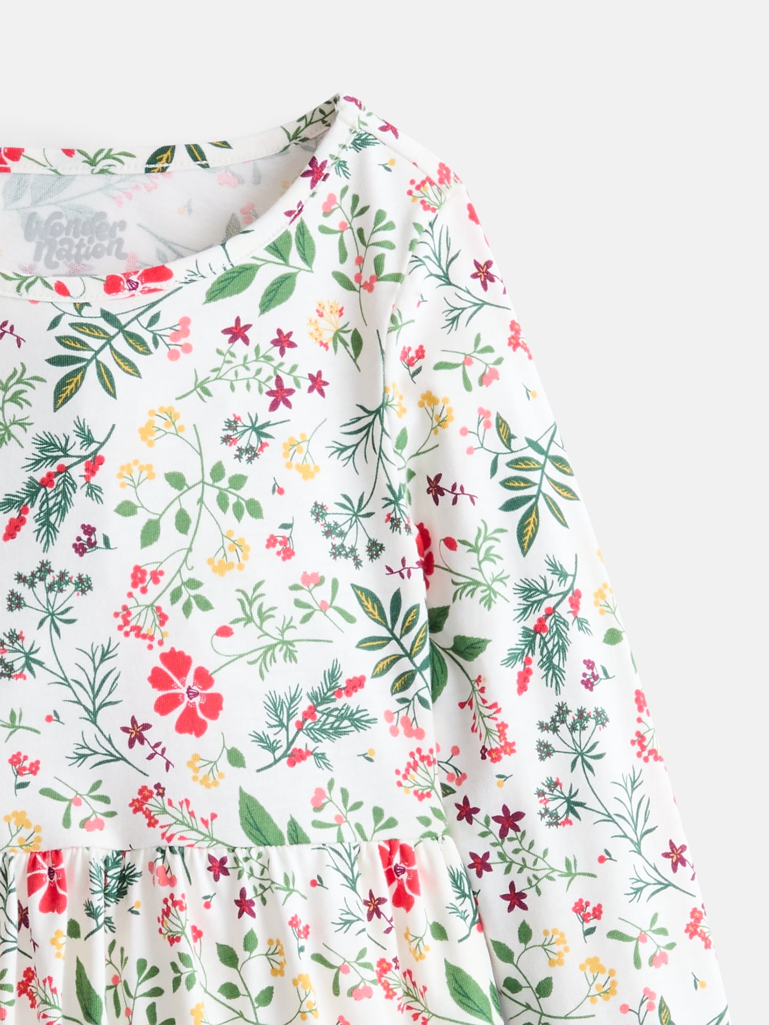 Wonder Nation Girls Long Sleeve Play Dress, Sizes XS-XXL