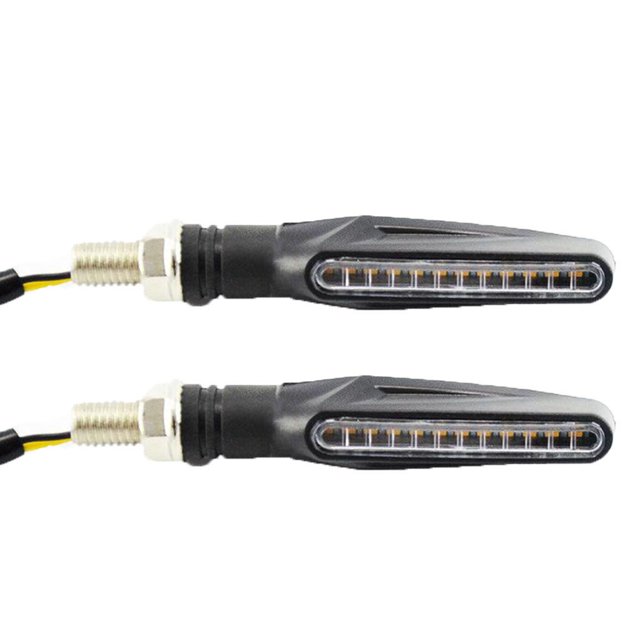 2x Luz intermitente de de flujo universal: luz diurna de la motocicleta Luces Luces de 12V para ATV UTV Dirt Bike kusrkot Intermitentes de motocicleta 12V