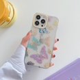 thumbnail image 5 of Compatible with iPhone 14 Pro Max Cute Case Glossy Butterfly Shiny Blue Clear Bling Glitter Luxury Soft TPU Bumper Ultra Thin Slim Lightweight Shockproof Protective Cover for Girls Women, 5 of 11