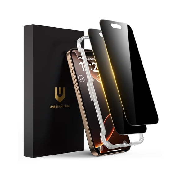 Protector de pantalla de privacidad UnbreakCable para iPhone 16 Pro 6.3