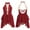 Burgundy, variant on Kids Girls Figure Ice Skating Sparkle Sleeveless Gymnastics Leotard Ballet Lyrical Dance Dress Hot Pink 6