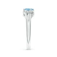 thumbnail image 3 of ANGARA Natural Aquamarine and Diamond Split Shank Ring in 14K White Gold for Women (Size-6x4mm) | March Birthstone, Birthday, Anniversary, Jewelry Gift for Women | Natural Aquamarine Ring, 3 of 9