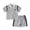 V51-Grey, variant on WhouRiu Boys Summer Outfits Short Sleeve Polo Shirts And Shorts Sets Kids Back To School Clothes