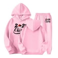 thumbnail image 4 of Toddler Christmas Sweatsuit Set for Girls 2 PC Graphic Casual Long Sleeve Hoodie Holiday Sweatershirt Pullover Sweatpants Joggers Set Little Girls Clothes 6-7 Years, 4 of 4