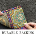 thumbnail image 6 of Bohemian Retro Floral Non-Slip Entryway Door Mat,Boho Indoor Decor Durable Low Plush Door Mat,Washable Welcome Rug for Patio Hallway Home Decor 16x47 Inches, 6 of 7