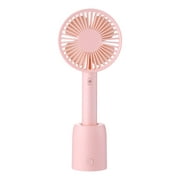 Newest Upgraded Battery Operated Rechargeable Handheld Mini Fan Home Office Electric Rotation Personal Air Conditioning Fan Cooler Fan Gift blue