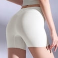 thumbnail image 6 of Shrysg Women's High Waist Seamless Tummy Control Shorts Lightweight Sleepwear for Daily Wear Yoga White, 6 of 7