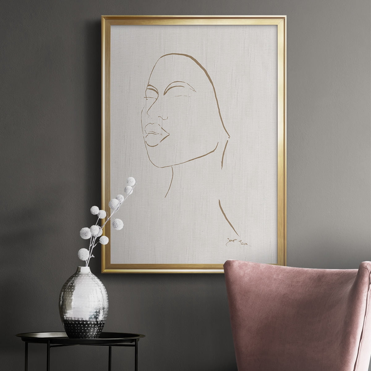 Portrait Sketch II Premium Framed Print - Ready to Hang