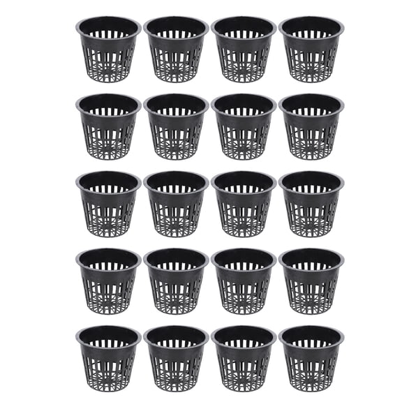 Raindrops Hydroponic Planting Baskets for Garden Use Black Plastic Safe and Durable 20 Pieces