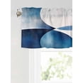 thumbnail image 6 of Valances for Windows Abstract Stitching Rod Pocket Cafe Window Treatments Valance Curtains for Kitchen Bathroom Laundry Basement Windows 60"x18", 6 of 9