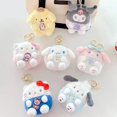 thumbnail image 2 of Kuromi-figura de melodía para niños, pompón de Anime, Purin, Cinnamoroll, Pochacco, bolsa de felpa bidimensional, monedero, regalo, 2 of 4