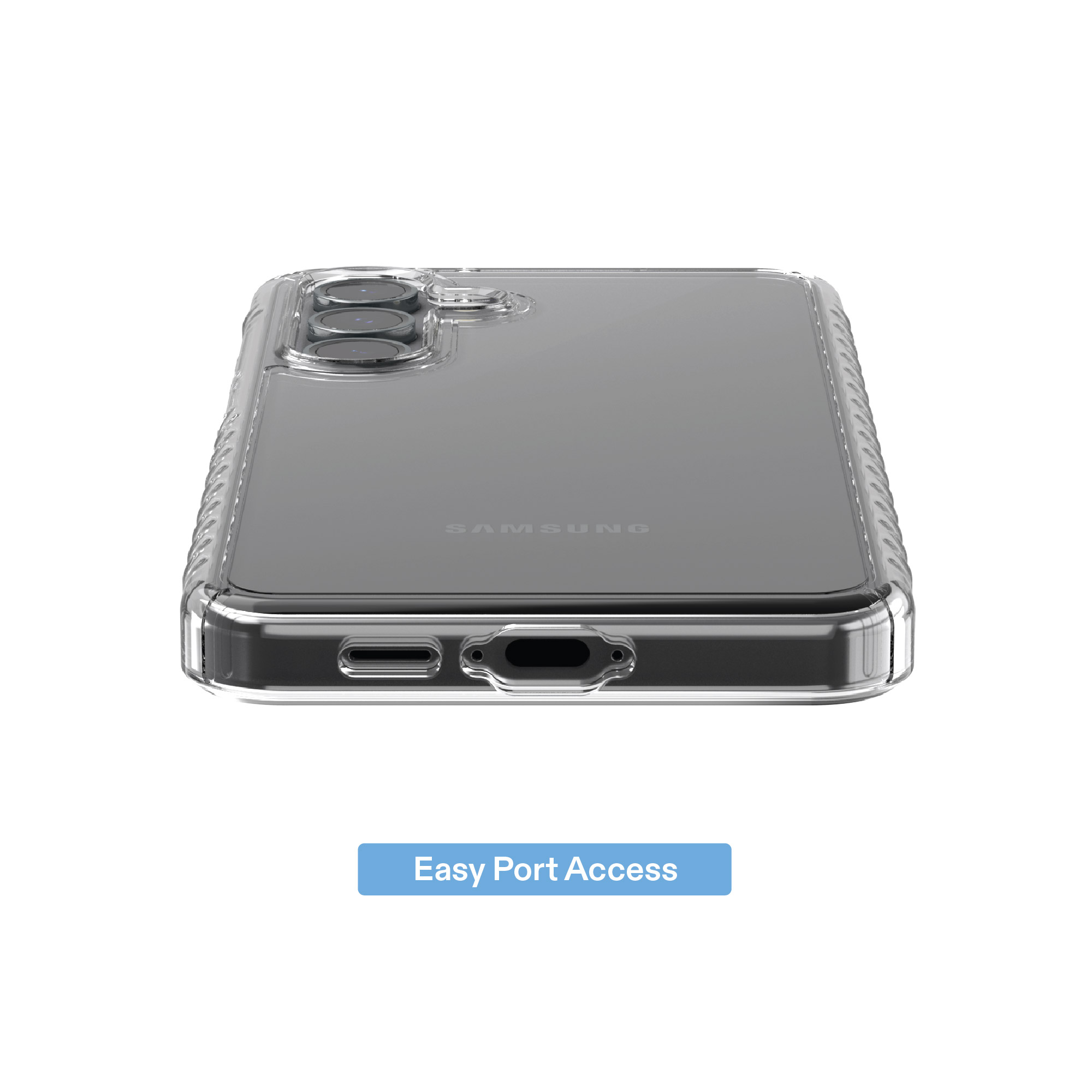 onn Protective Gel Phone Case for Samsung Galaxy S24 FE - Clear