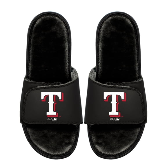 Youth ISlide Texas Rangers Logo Fur Slide Sandals