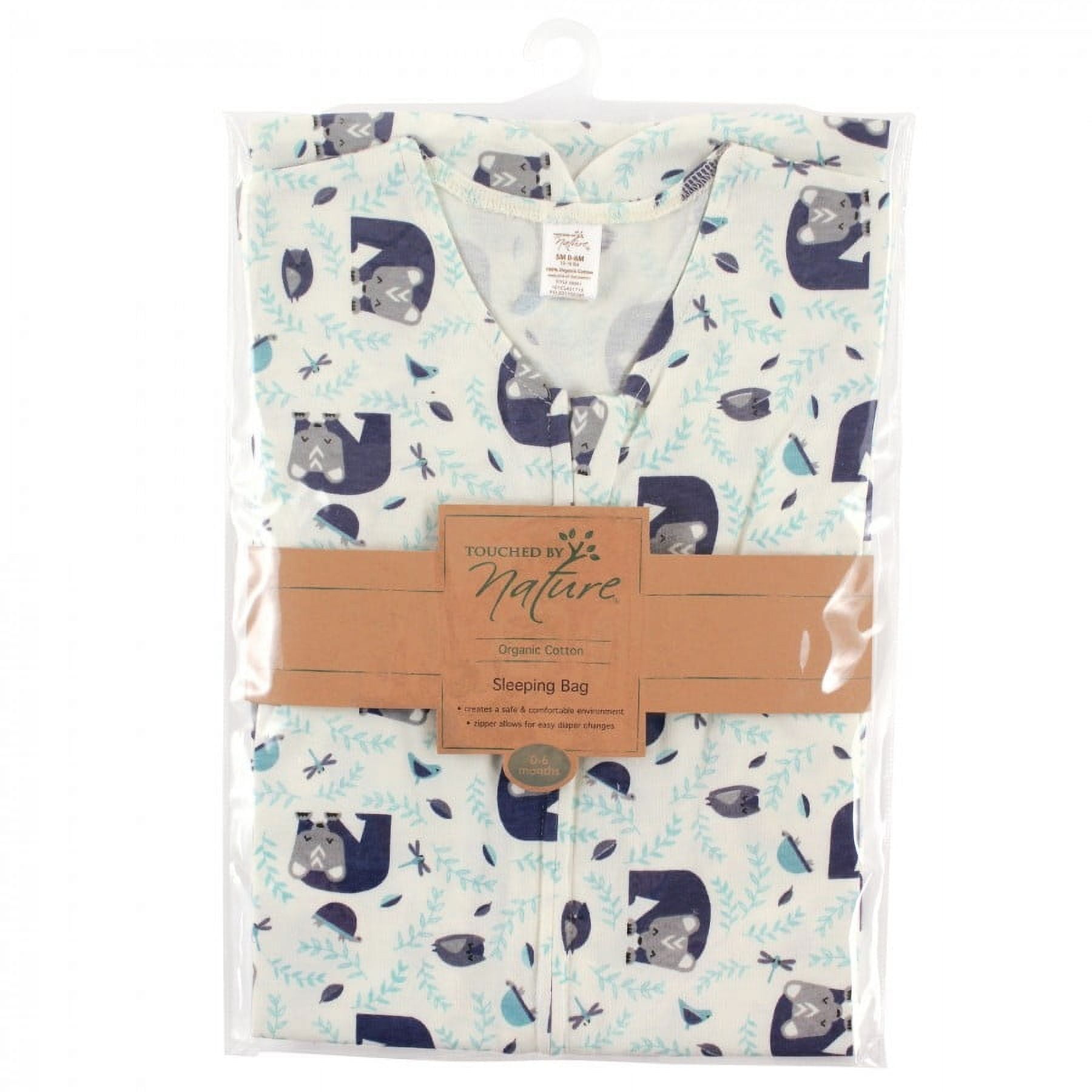 Touched by Nature Baby Boy Organic Cotton Sleeveless Wearable Sleeping Bag, Sack, Blanket, Woodland, 18-24 Months