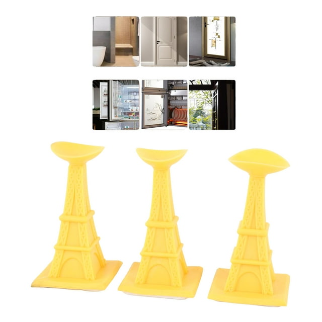 3Pcs Washing Machine Door Prop Holder, Soft Silicone Door Stopper, Slanted Design Door Holder, Noise Reduction with Suction Cup Silicone Washing Machine Door Prop for Bathroom