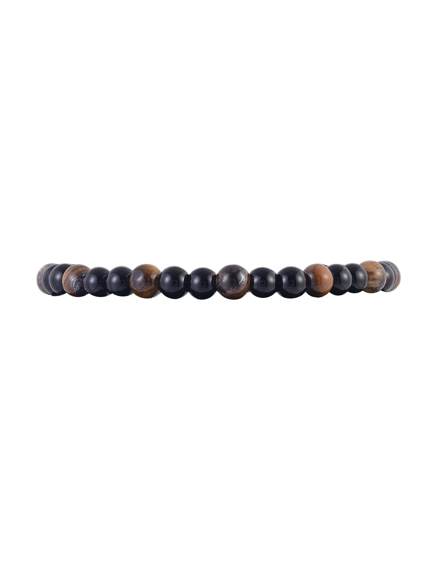 Believe by Brilliance Stainless Steel Black/Brown Beads and Braid 2pc Bracelet