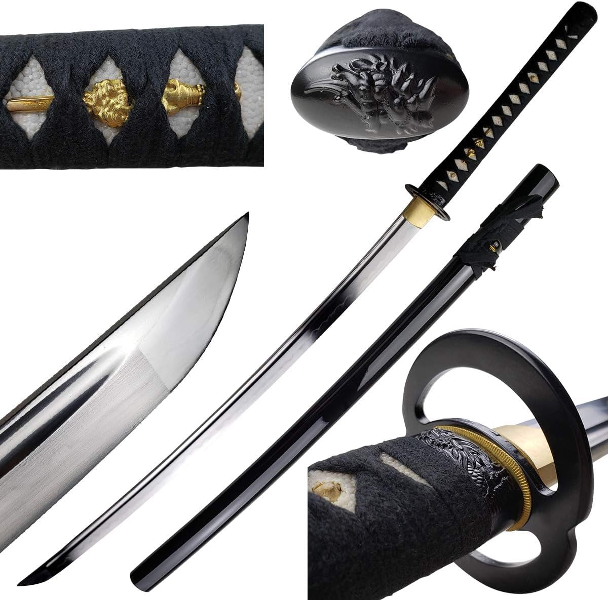 Musashi Miyamoto Hand-Forged 1060 High Carbon Steel Katana with Traditional Detailing
