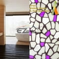 thumbnail image 1 of EZAUTOWRAP Purple Brick Frosted Glass Peel And Stick Window Film Home Bedroom Bathroom Privacy Waterproof Sticker Decal, 1 of 4