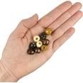 thumbnail image 2 of 500 Multicolor Natural Colors Large Hole Macrame Wood Beads 12mm x 10mm Diameter 5.5mm Hole, 2 of 2