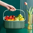 thumbnail image 4 of Reheyre Stackable Drain Basket with Handle PP Nordic Style Double-layer Washing Strainer Kitchen Supplies, 4 of 8