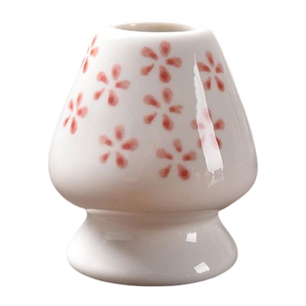 Soporte japonés para batidor de matcha, cuenco para matcha para ceremonia, soporte para batidor hecho a mano Rojo y blanco