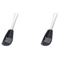 thumbnail image 1 of Injueey Cuchara de cocina de mano colador de mango largo cuchara rallador antiadherente resistente al calor hogar restaurante accesorios de cocina negro Negro 2piezas Injueey CBP163572, 1 of 6