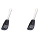 thumbnail image 3 of Wosthever Cuchara de cocina de mano, colador de mango largo, rallador de cuchara, antiadherente, resistente al calor, accesorios de cocina para restaurante Negro 2piezas Wosthever CBP163572, 3 of 6