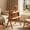 Brown, variant on Fnova Side Table, 2-Tier Modern Wood End Table Nightstand with Open Shelf and Solid Wood Legs, Easy Assembly, for Living Room, Bedroom, Entryway, Small Space