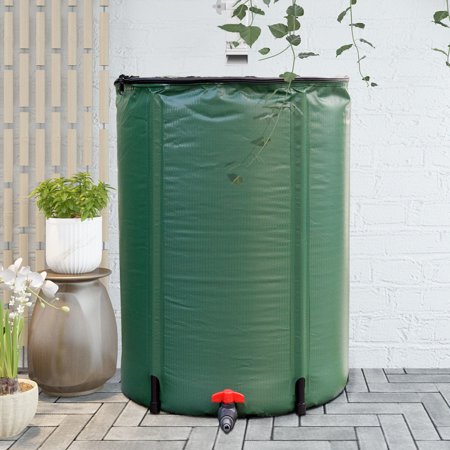 Davis Rain Collector Gymax 60 Gallon Portable Rain Barrel Water Collector Collapsible Tank Spigot Filter ()