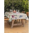 thumbnail image 3 of Outdoor Tablecloth with Umbrella Hole for Patio/Picnic/Party/Camping, Pink Poppy Rustic Waterproof Table Cloth Rectangle Table Cover Washable, Spring Summer Botanical Butterflies (54"x 80"), 3 of 9