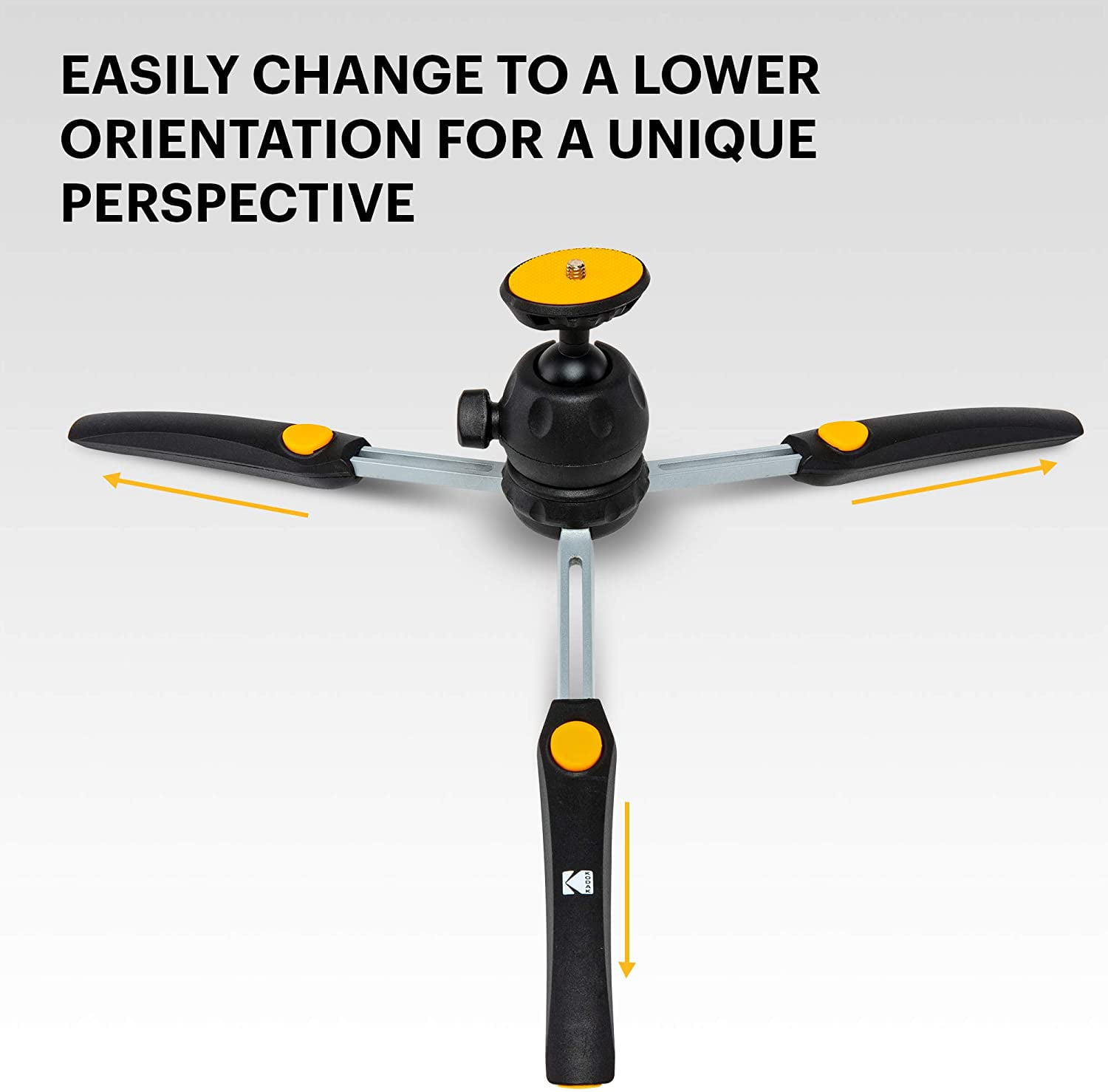 KODAK Photogear Mini Adjustable 9 Inch Tabletop Tripod Converts to Selfie Stick with E-Guide