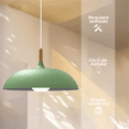 thumbnail image 3 of Lampara De Techo Colgante Macaron Retro Con Madera 35 Cm de Diámetro ilios innova  Verde, 3 of 9