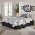 thumbnail image 2 of Sauder Cottage Road Engineered Wood Queen Storage Bed in Raven Oak Finish, 2 of 10