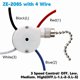 thumbnail image 3 of 3 Piezas Ze-208S E89885 3 Velocidades 4 Cables Interruptor de Cadena de TraccióN Ventilador de Techo Interruptor de Luz Pieza de Repuesto, B, 3 of 7