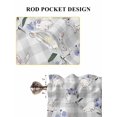 thumbnail image 6 of Easter Bunny Bathroom Window Curtain, Spring Purple Flower Rustic Farmhouse Grey Plaid Light Filtering Coffee Kitchen Curtains, Bedroom Living Room Curtains 2 Panel 84"x45", 6 of 6